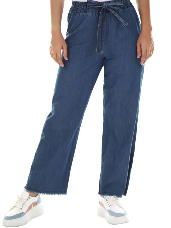 Yüksek Bel Wide Leg Jean